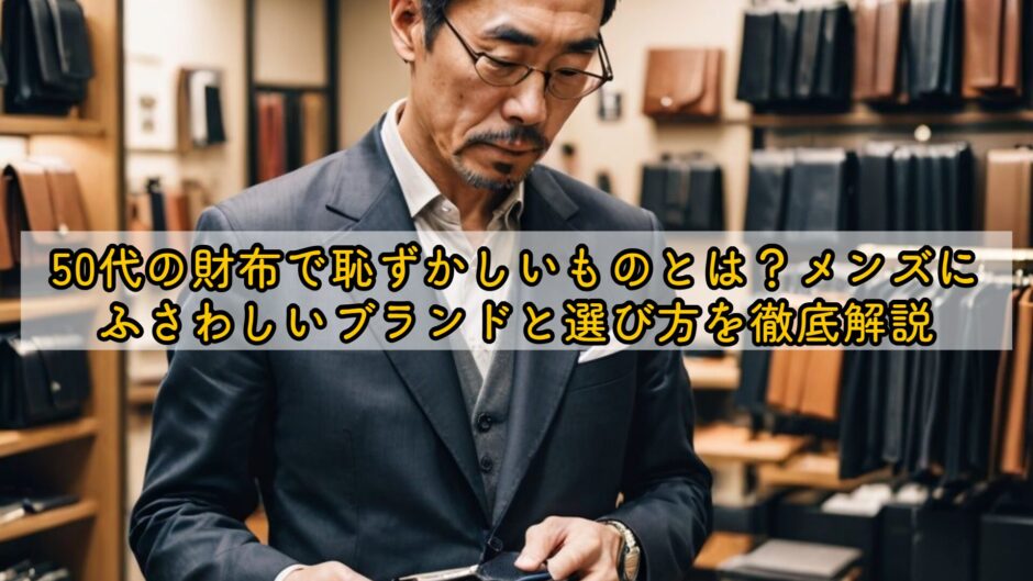50代の財布で恥ずかしいでものとは？メンズにふさわしいブランドと選び方を徹底解説