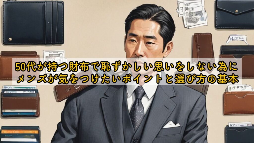 50代が持つ財布で恥ずかしい思いをしない為にメンズが気をつけたいポイントと選び方の基本