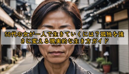 50代の女が一人で生きていくには？孤独を強さに変える現実的な生き方ガイド