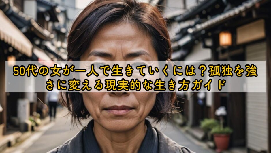 50代の女が一人で生きていくには？孤独を強さに変える現実的な生き方ガイド