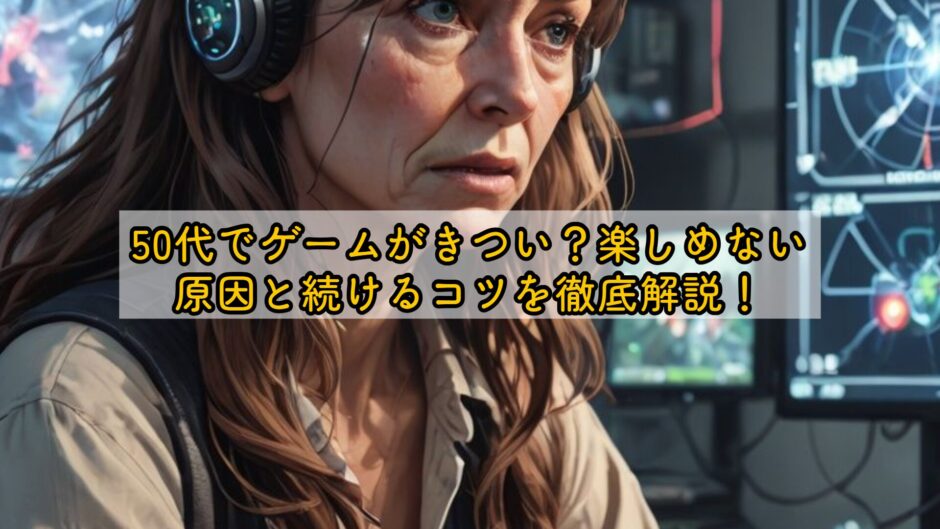 50代でゲームがきつい？楽しめない原因と続けるコツを徹底解説！