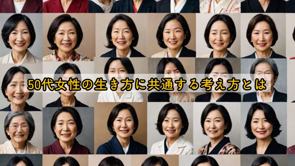 50代女性の生き方に共通する考え方とは
