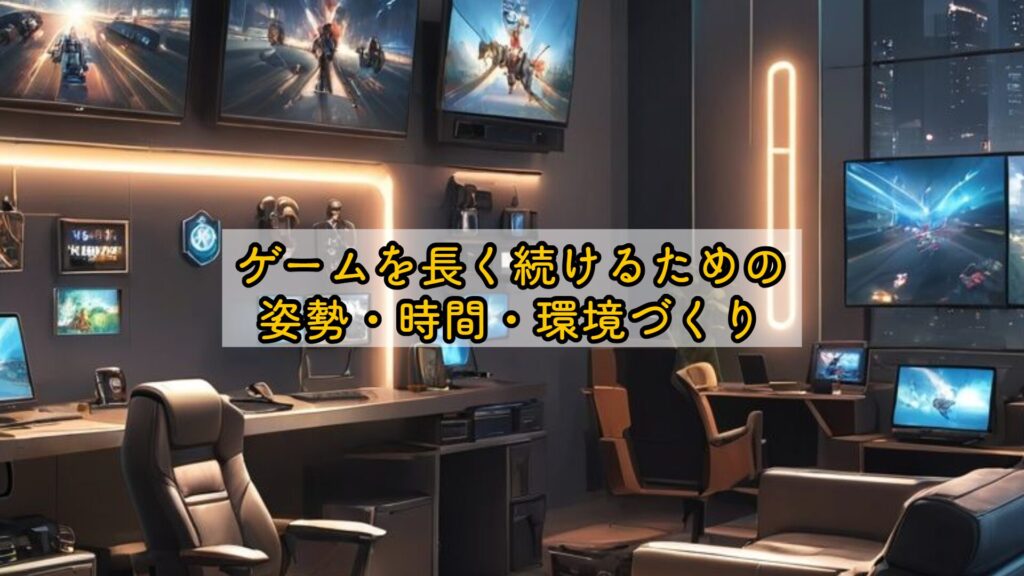 ゲームを長く続けるための姿勢・時間・環境づくり