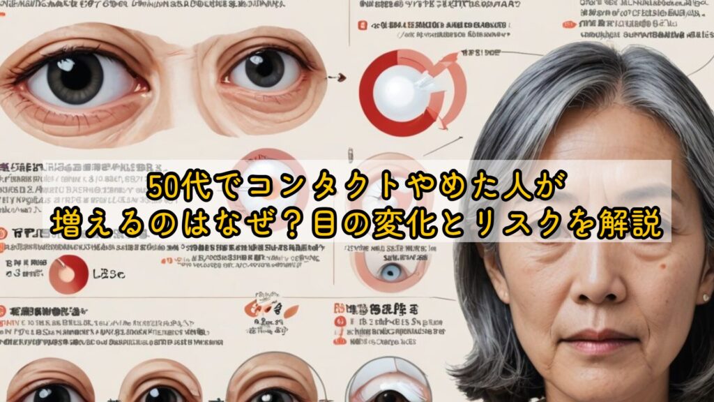 50代でコンタクトやめた人が増えるのはなぜ？目の変化とリスクを解説
