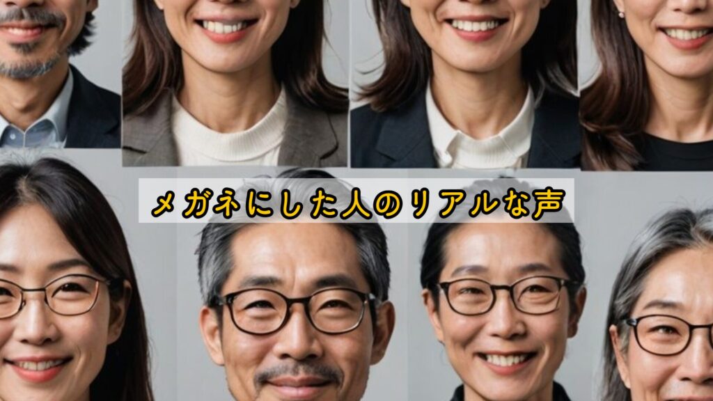 メガネにした人のリアルな声