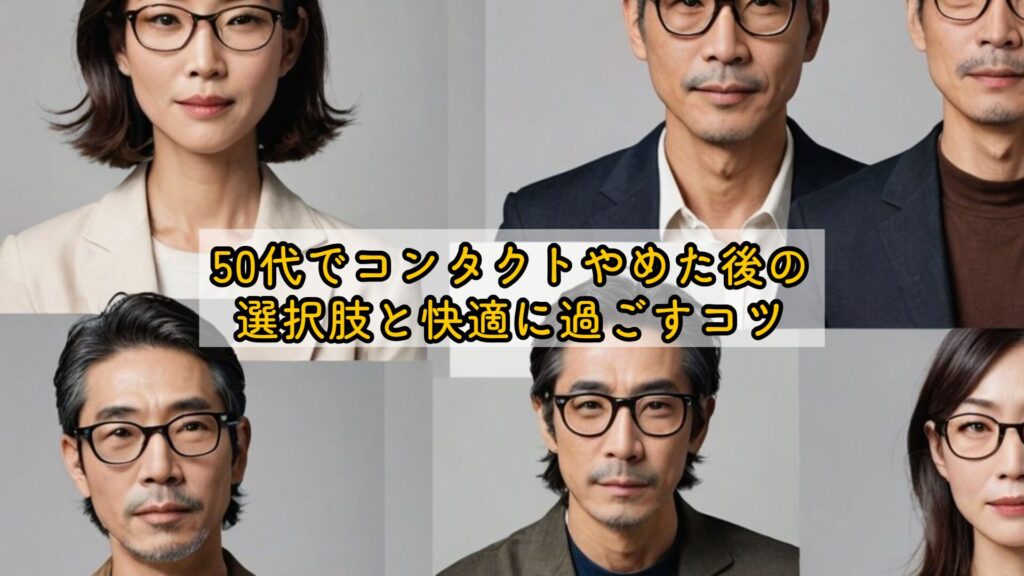 50代でコンタクトやめた後の選択肢と快適に過ごすコツ