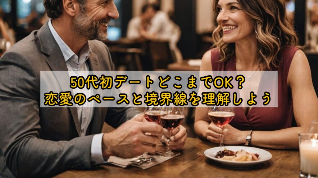 50代初デートどこまでOK？恋愛のペースと境界線を理解しよう