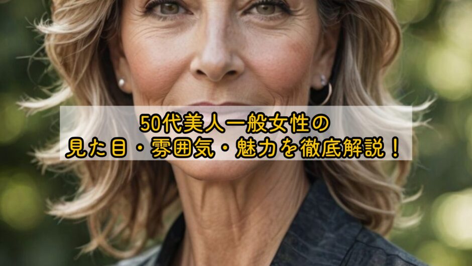 50代美人一般女性の見た目・雰囲気・魅力を徹底解説！