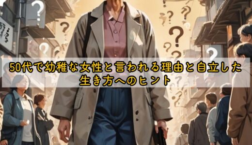 50代で幼稚な女性と言われる理由と自立した生き方へのヒント