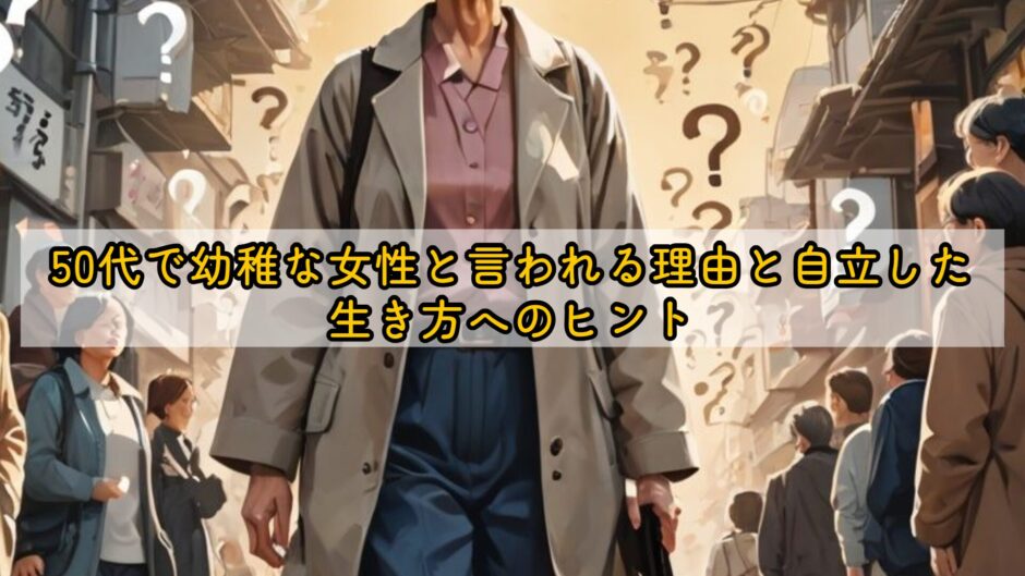 50代で幼稚な女性と言われる理由と自立した生き方へのヒント