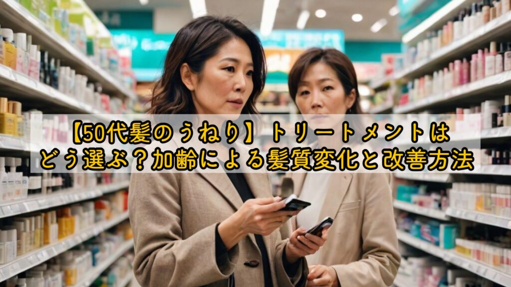 【50代髪のうねり】トリートメントはどう選ぶ？加齢による髪質変化と改善方法