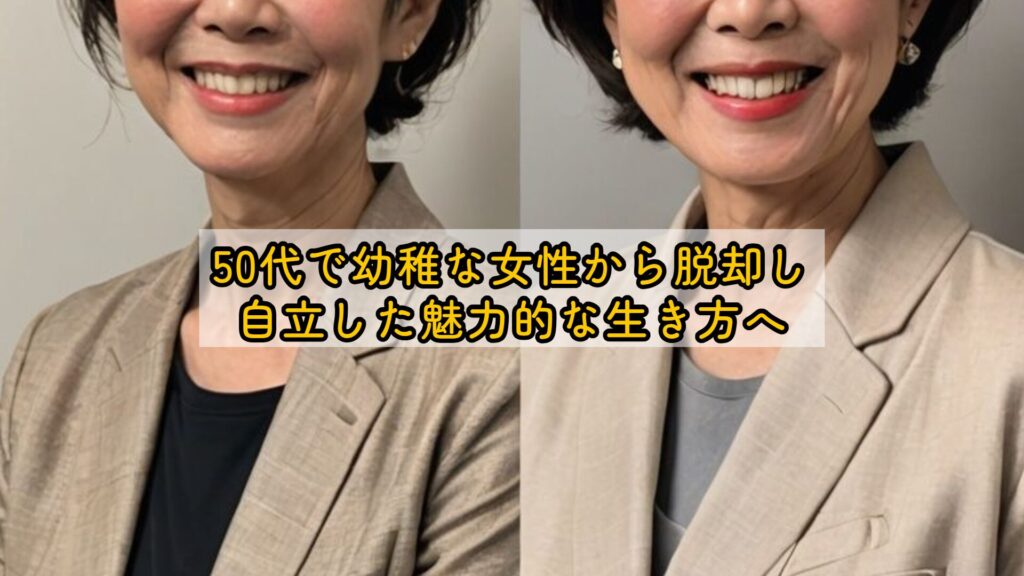 50代で幼稚な女性から脱却し、自立した魅力的な生き方へ