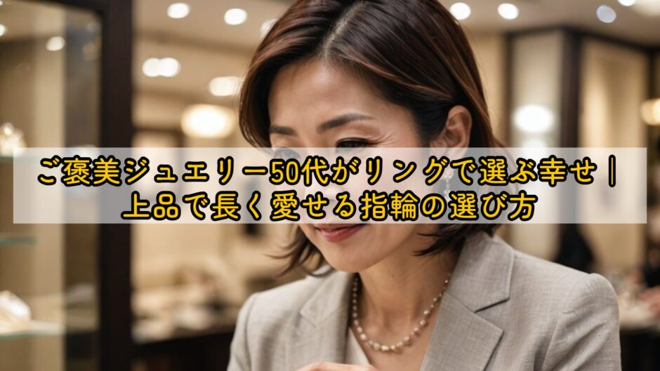 ご褒美ジュエリー50代がリングで選ぶ幸せ｜上品で長く愛せる指輪の選び方