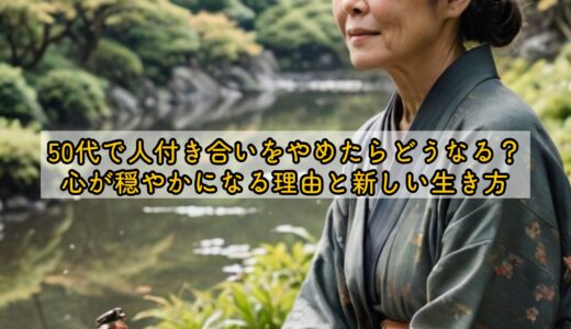 50代で人付き合いをやめたらどうなる？心が穏やかになる理由と新しい生き方