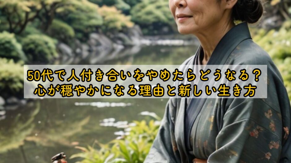 50代で人付き合いをやめたらどうなる？心が穏やかになる理由と新しい生き方