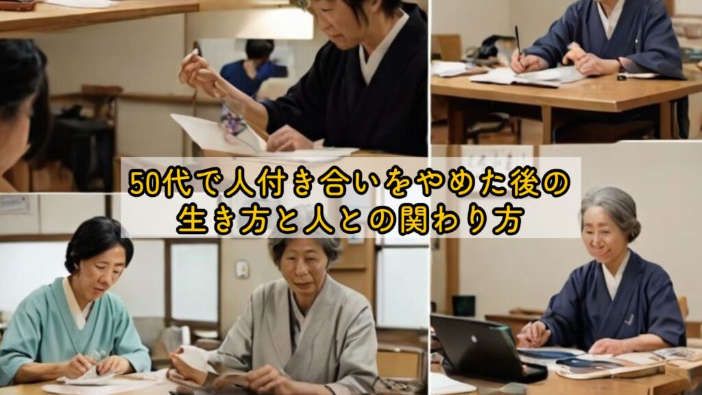 50代で人付き合いをやめた後の生き方と人との関わり方