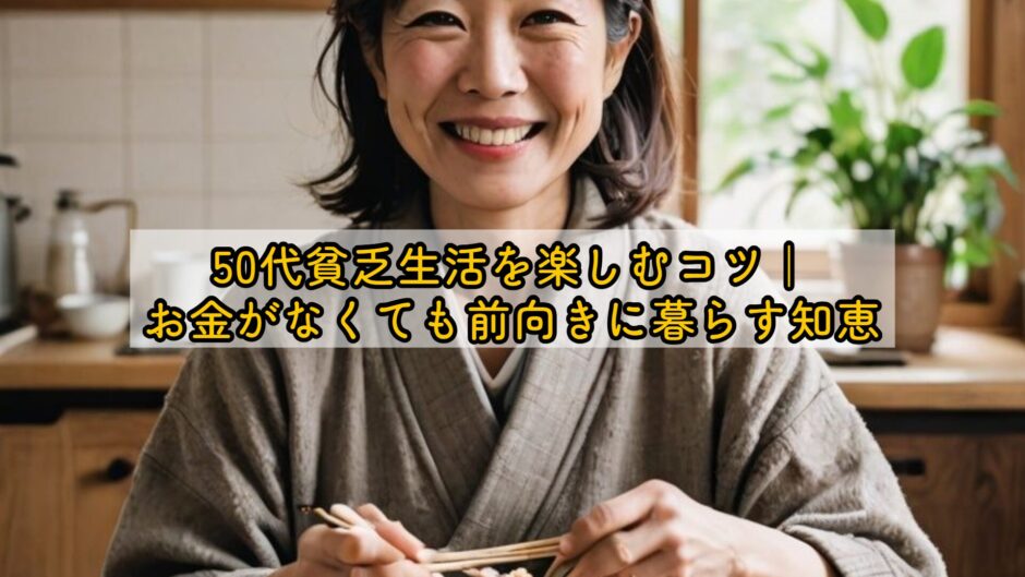 50代貧乏生活を楽しむコツ｜お金がなくても前向きに暮らす知恵