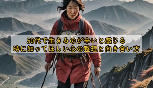 50代で生きるのが辛いと感じる時に知ってほしい心の整理と向き合い方