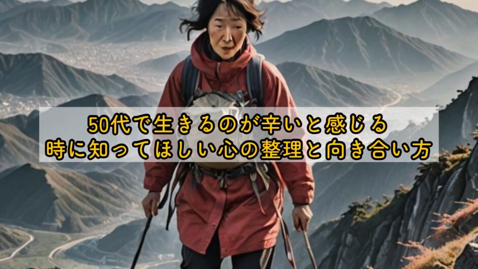 50代で生きるのが辛いと感じる時に知ってほしい心の整理と向き合い方