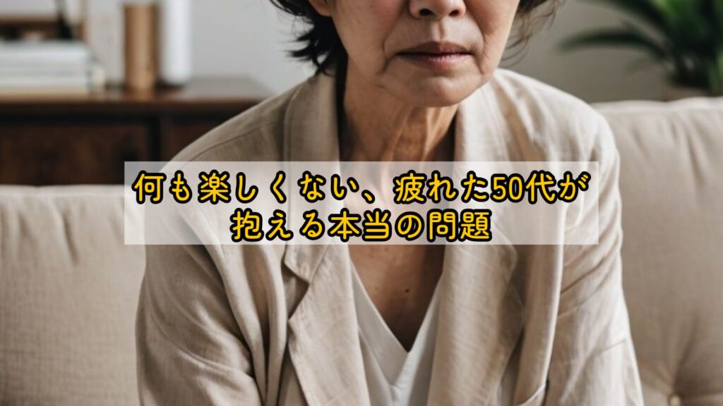 何も楽しくない、疲れた50代が抱える本当の問題
