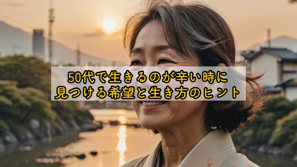 50代で生きるのが辛い時に見つける希望と生き方のヒント