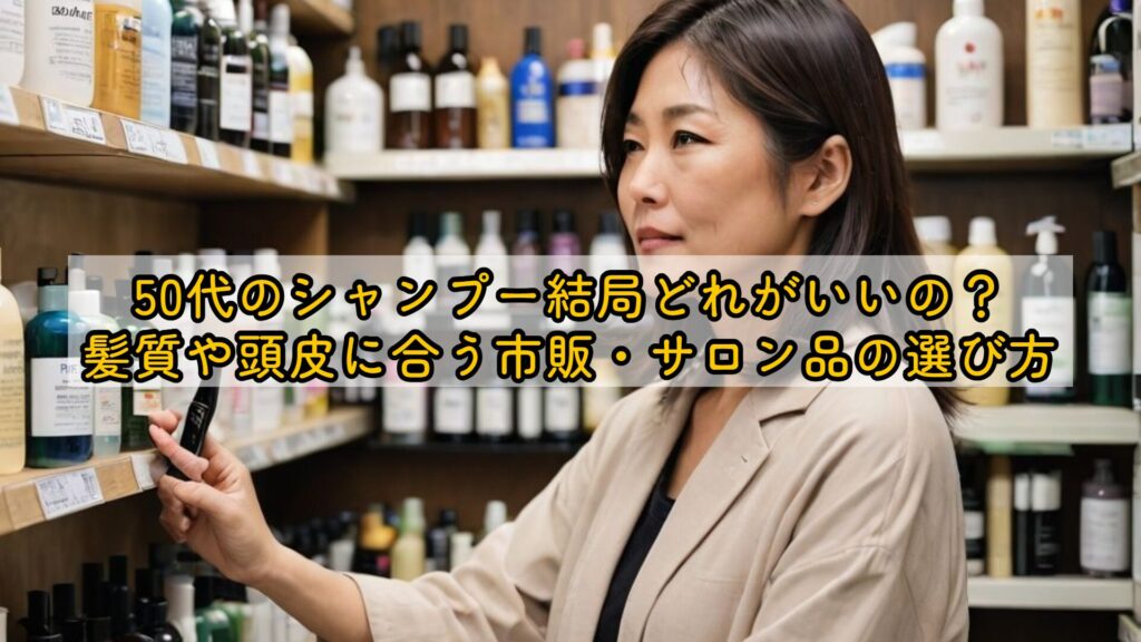 50代のシャンプー結局どれがいいの？髪質や頭皮に合う市販・サロン品の選び方