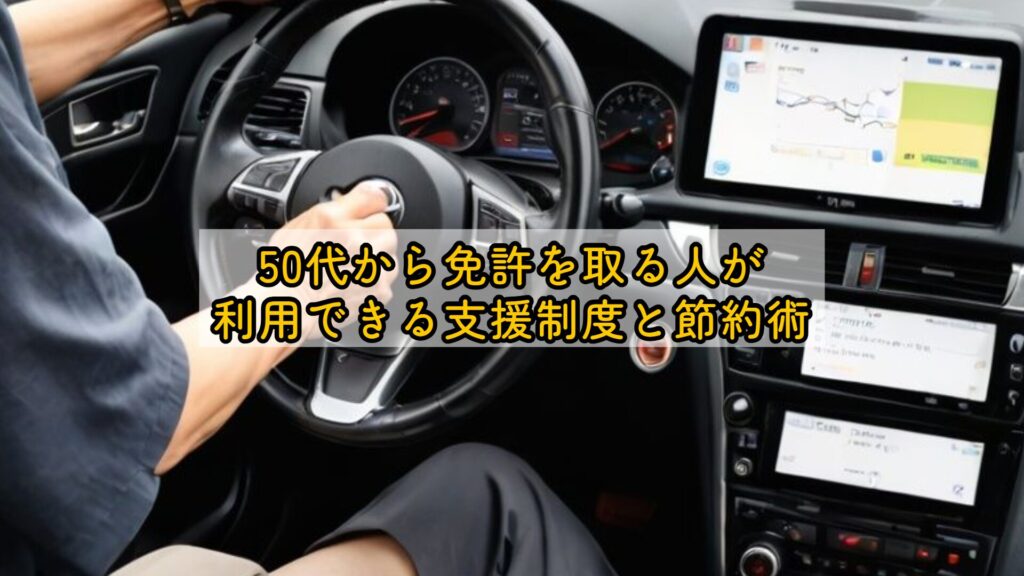 50代から免許を取る人が利用できる支援制度と節約術