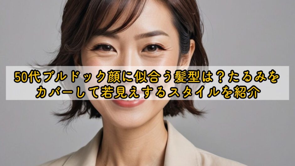 50代ブルドック顔に似合う髪型は？たるみをカバーして若見えするスタイルを紹介
