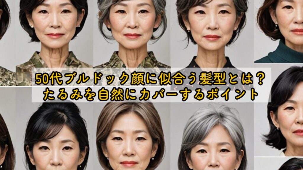 50代ブルドック顔に似合う髪型とは？たるみを自然にカバーするポイント