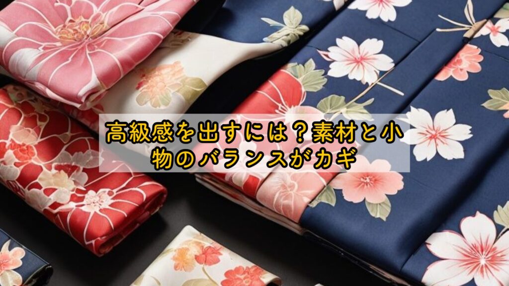 高級感を出すには？素材と小物のバランスがカギ
