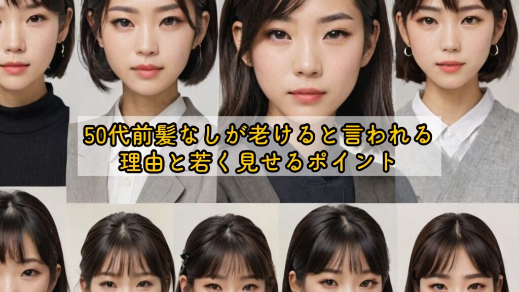 50代前髪なしが老けると言われる理由と若く見せるポイント