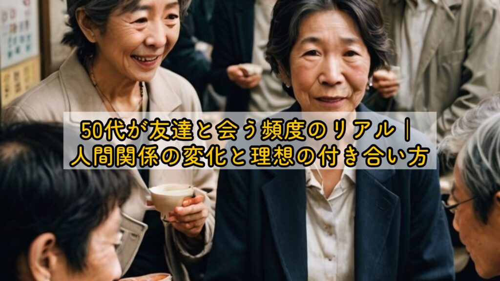 50代が友達と会う頻度のリアル｜人間関係の変化と理想の付き合い方