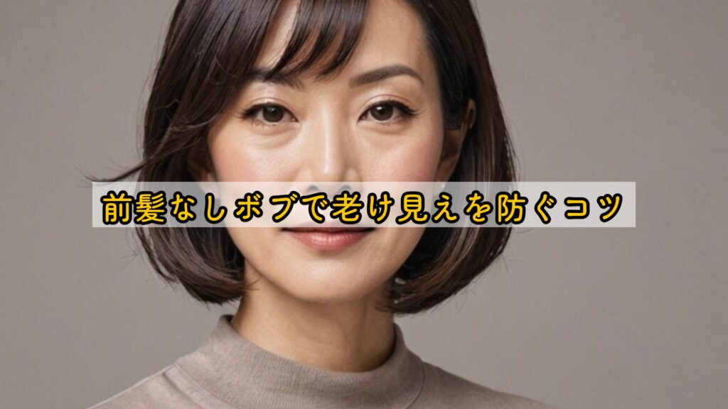 前髪なしボブで老け見えを防ぐコツ