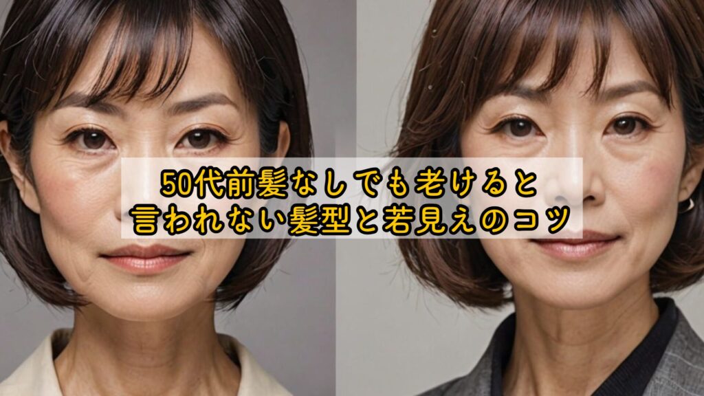 50代前髪なしでも老けると言われない髪型と若見えのコツ