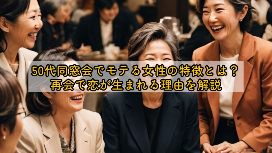 50代同窓会でモテる女性の特徴とは？再会で恋が生まれる理由を解説