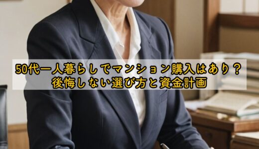 50代一人暮らしでマンション購入はあり？後悔しない選び方と資金計画
