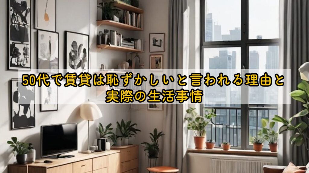 50代で賃貸は恥ずかしいと言われる理由と実際の生活事情