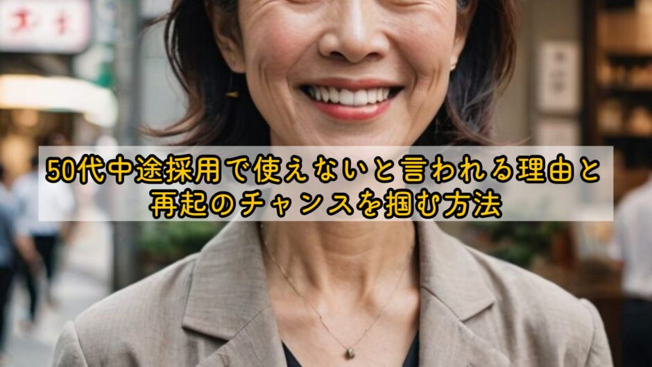 50代中途採用で使えないと言われる理由と再起のチャンスを掴む方法