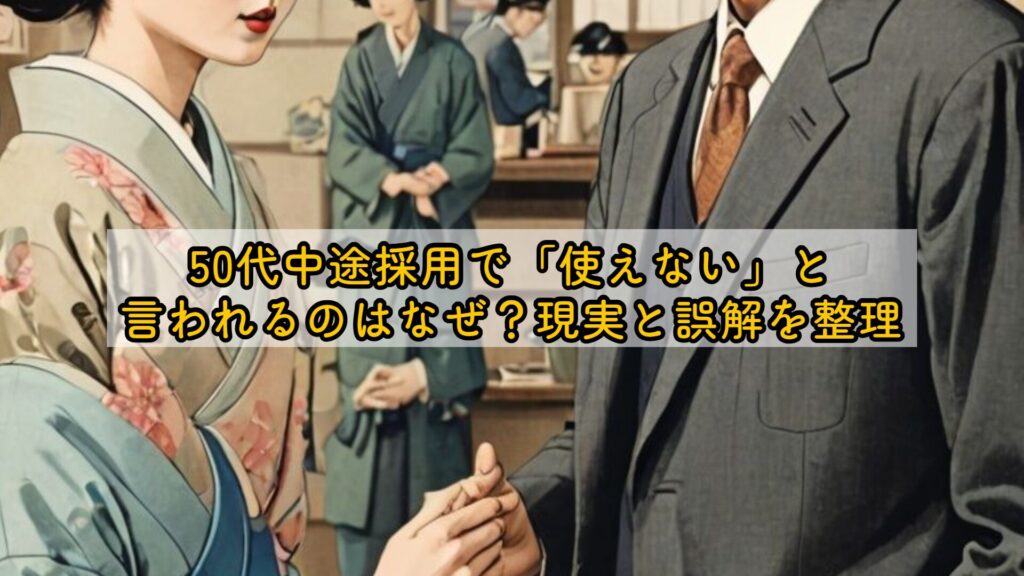 50代中途採用で「使えない」と言われるのはなぜ?現実と誤解を整理