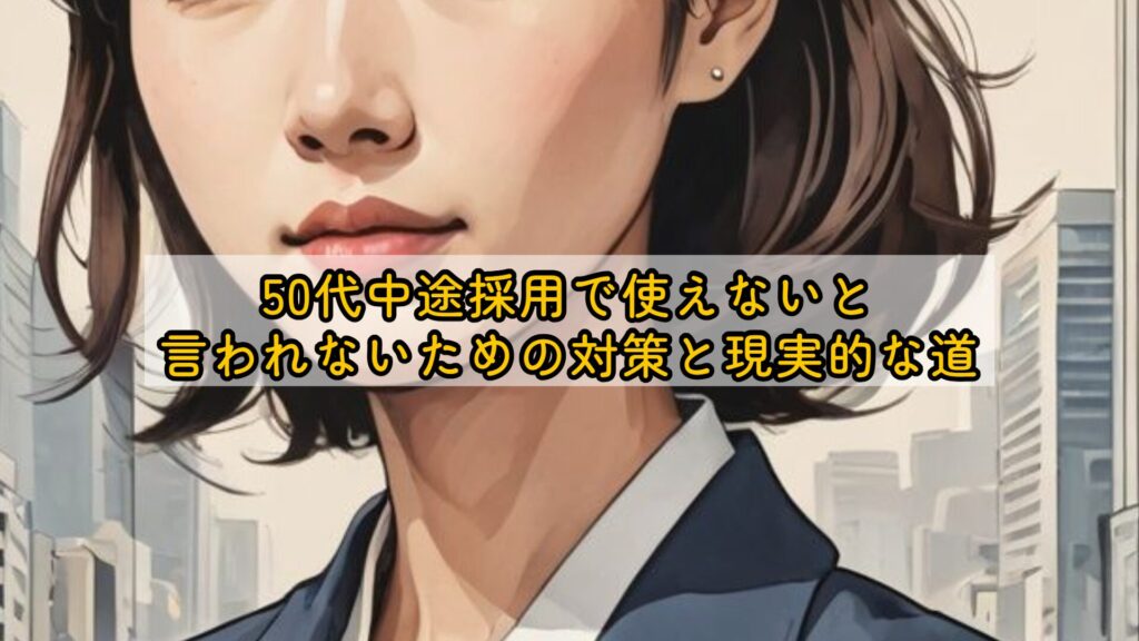 50代中途採用で使えないと言われないための対策と現実的な道
