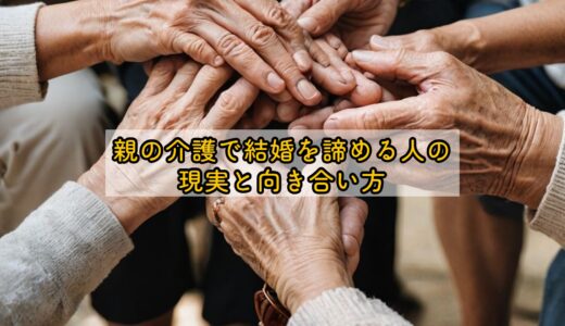 親の介護で結婚を諦める人の現実と向き合い方