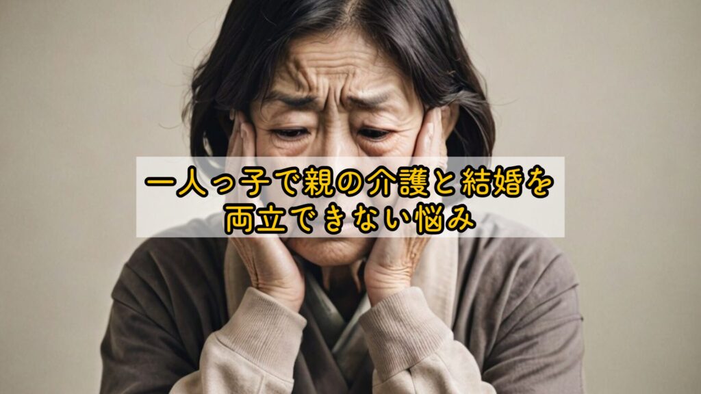 一人っ子で親の介護と結婚を両立できない悩み