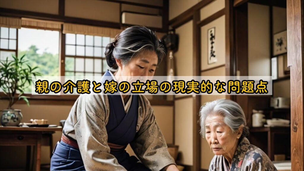 親の介護と嫁の立場の現実的な問題点