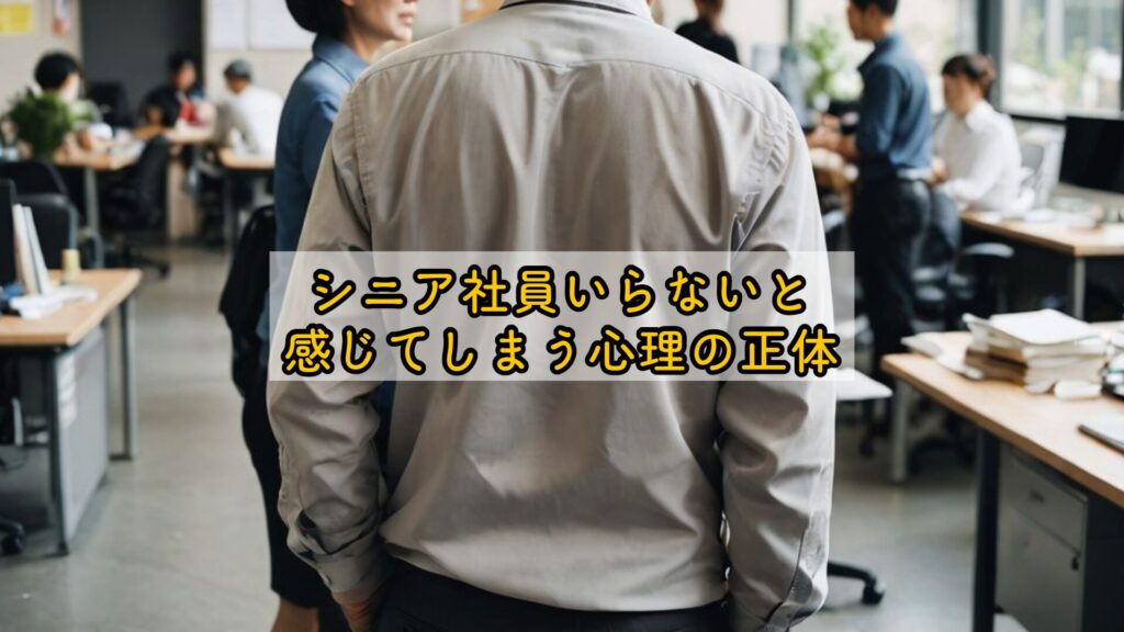 シニア社員いらないと感じてしまう心理の正体