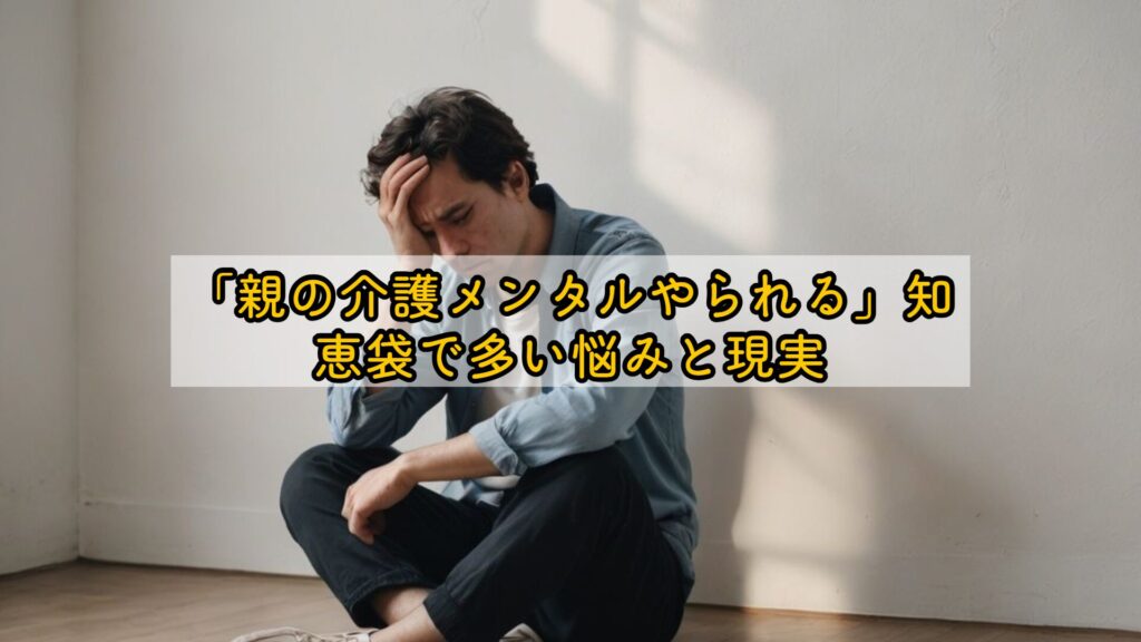 「親の介護メンタルやられる」知恵袋で多い悩みと現実