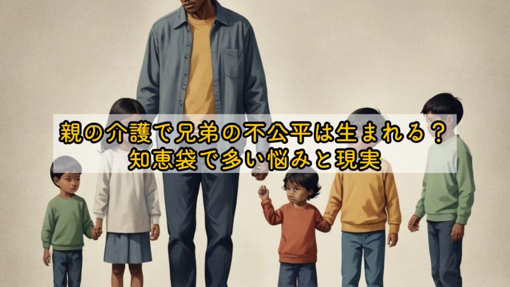 親の介護で兄弟の不公平は生まれる？知恵袋で多い悩みと現実