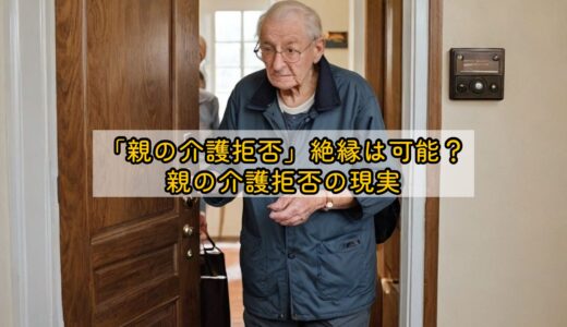 「親の介護拒否」絶縁は可能？親の介護拒否の現実
