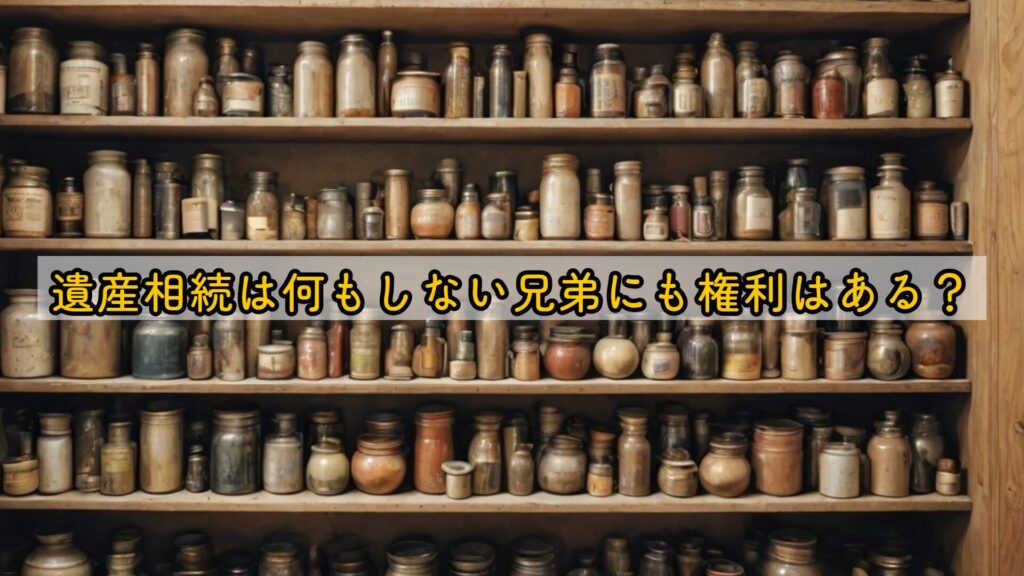 遺産相続は何もしない兄弟にも権利はある？