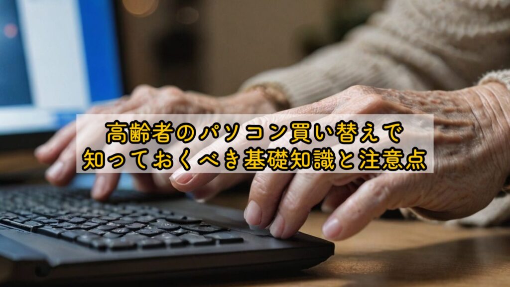 高齢者のパソコン買い替えで知っておくべき基礎知識と注意点
