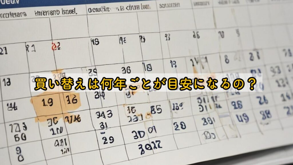 買い替えは何年ごとが目安になるの？